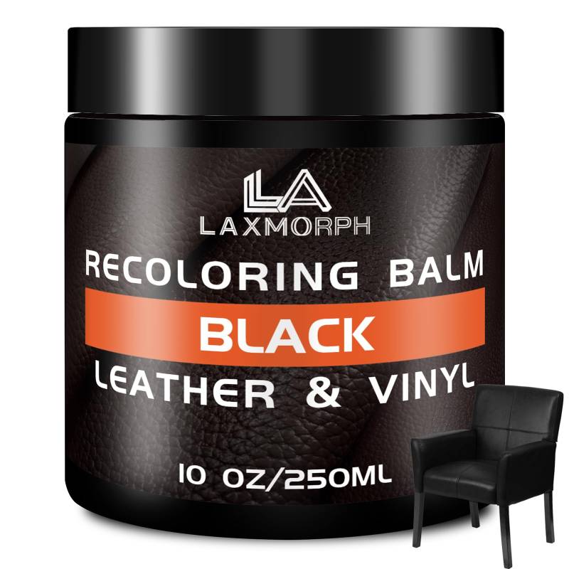 Laxmorph Leder Reparatur Set Schwarz,250ml Flüssigleder Lederpflege Für Ledercouch,Lederfarbe,Kunstleder Reparaturset zum Reparieren von Sofas,Autositz von Laxmorph