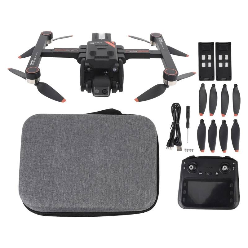 Drohne mit Zwei Kamera, Bürstenloser RC -Drohne mit 4,5 -Zoll -LCD -Bildschirm, Optischer GPS -Positionierung, RC Quadcopter für Kinder und Erwachsene (2 Batterien) von Lazmin112