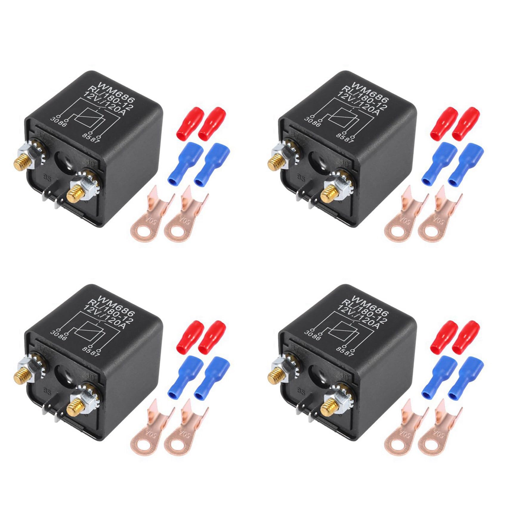 Lbvzxkad 4X WM686 DC Batterie Trennung Relais 12V / 120A Spitzen Lastung für PKW PKW mit Anschluss Klemme von Lbvzxkad