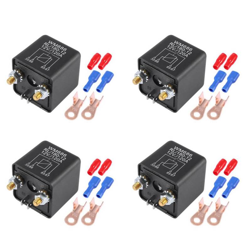 Lbvzxkad 4X WM686 DC Batterie Trennung Relais 12V / 120A Spitzen Lastung für PKW PKW mit Anschluss Klemme von Lbvzxkad