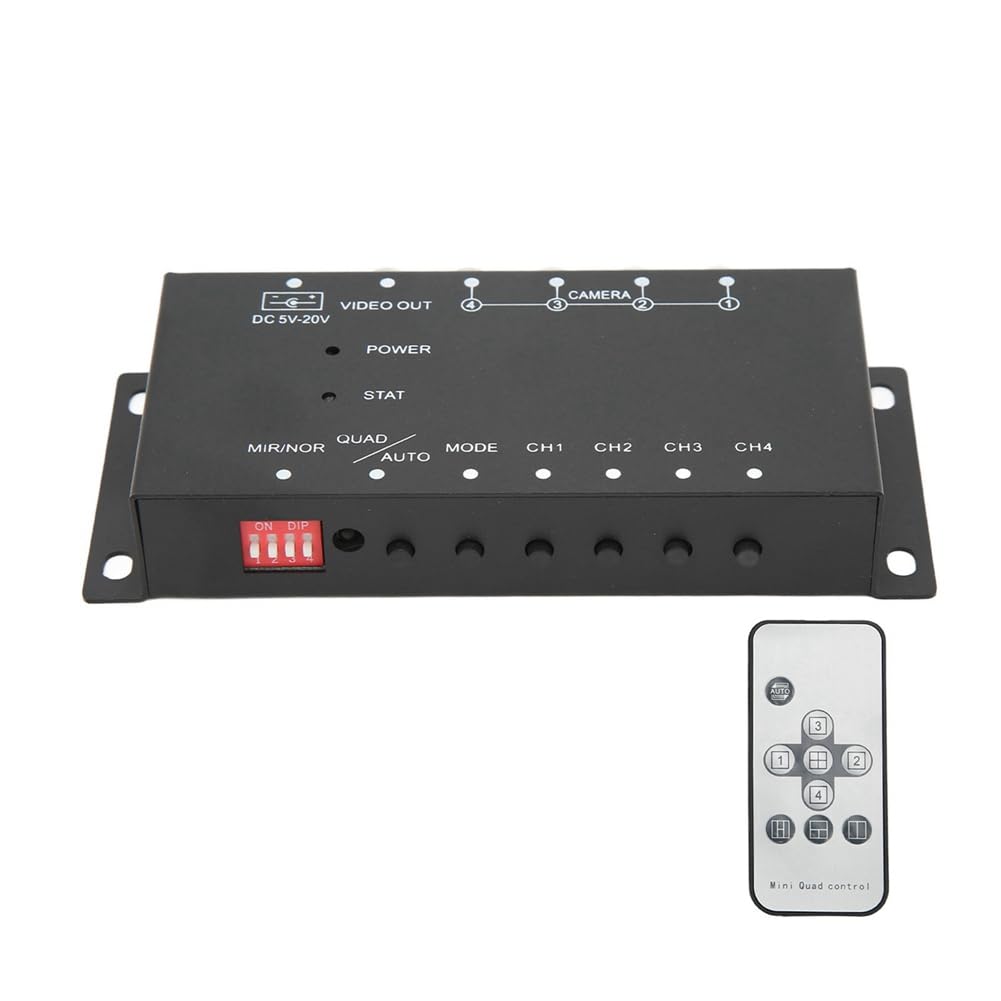 Lbvzxkad Digitaler Videosplitter, 4-Kanal-Mini-Videosplitter 720P für, LKWs, Boote, Yachten, Fahrzeug-Videosplitter von Lbvzxkad