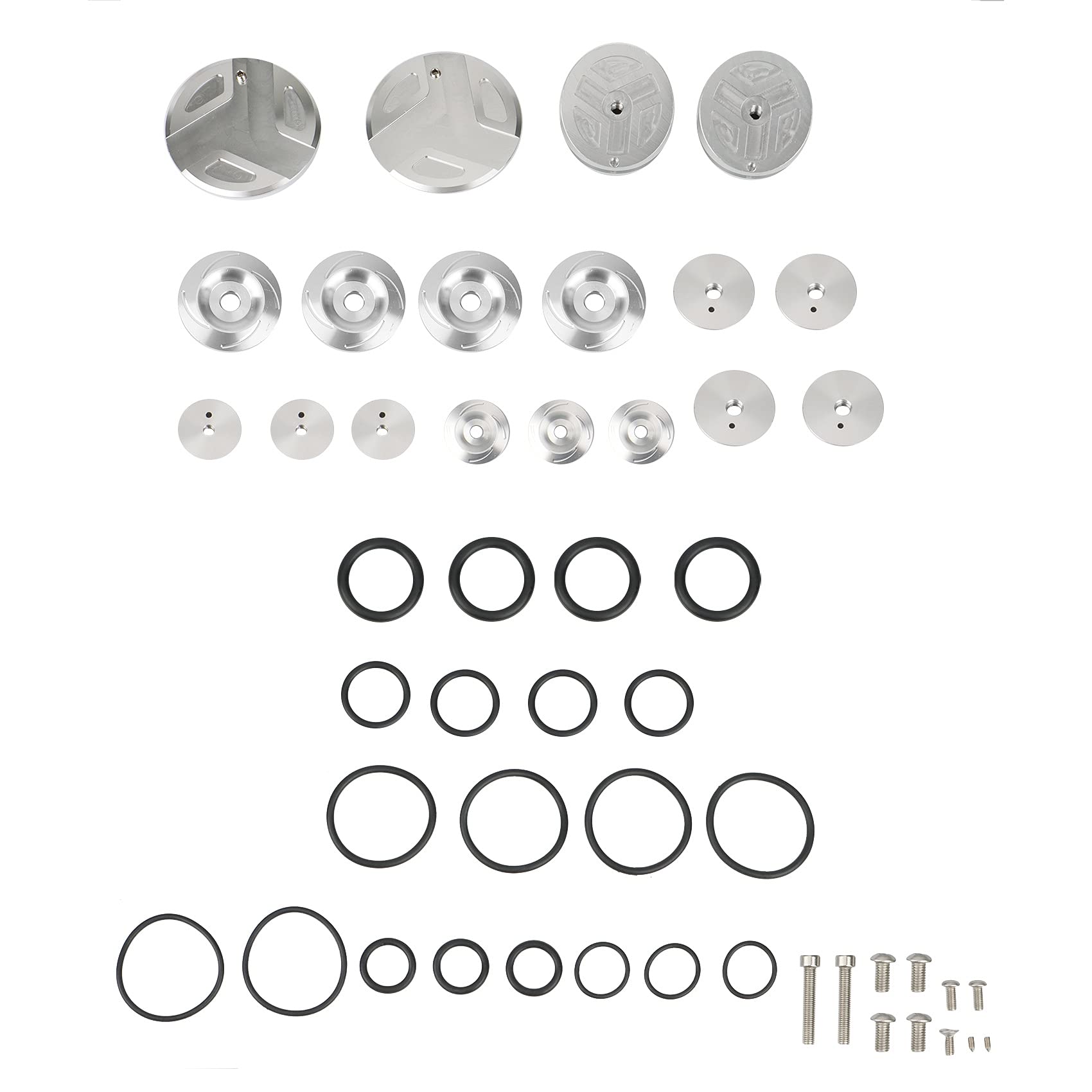 Lbvzxkad Motorrad Rahmen Loch Stopfen Kappen Abdeckungen Set für R1200GS LC R 1200GS ADV R1250GS R1200RT (Silber) von Lbvzxkad