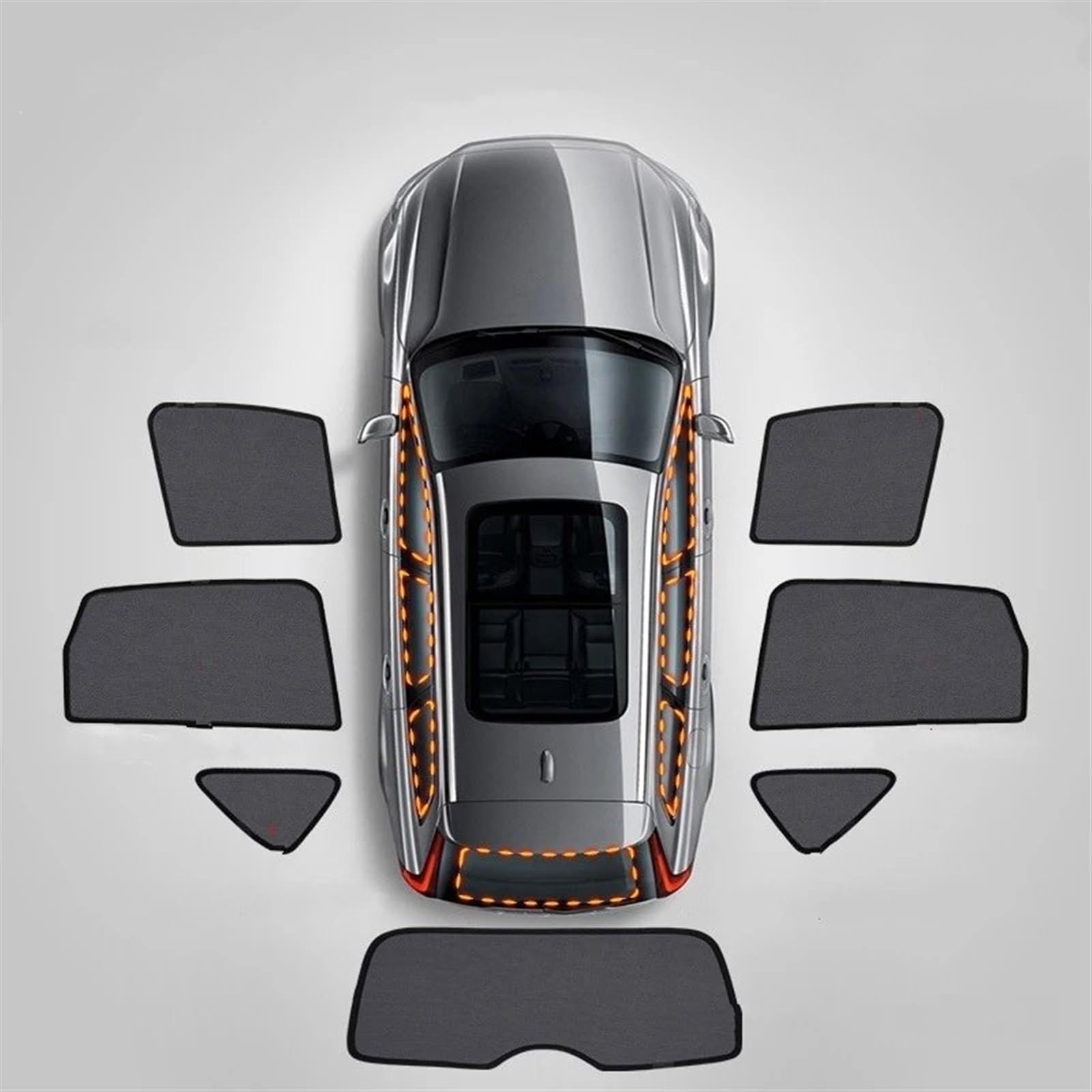 Auto-Sonnenschutz Für Nissan Für Qashqai 7 Für J10 Für Sitze 2009 2010 2011 2012 Autofenster Sonnenschutz UV-Schutz Auto Vorhang Sonnenschutz Visier Netz Mesh Autofenster-Sonnenschutz(7Pcs Sunshades) von Lciqtsec