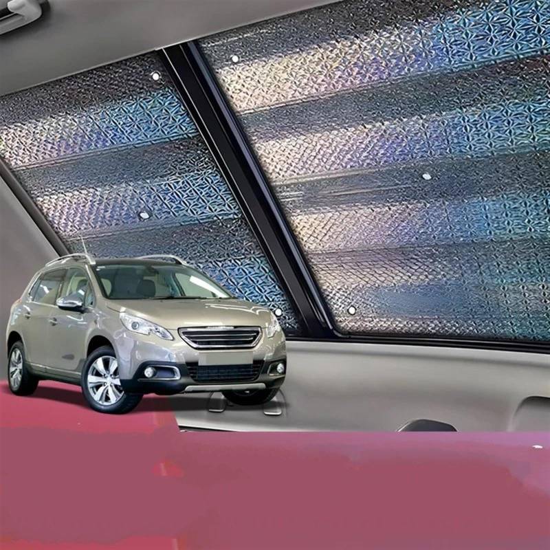 Auto-Sonnenschutz Für Peugeot 2008 Für A94 2014 2015 2016 2017 2018 Auto Panorama Dach Hitzeschild Fenster Sonnenschirm Anti-UV Schiebedach Sonnenschirm Autofenster-Sonnenschutz von Lciqtsec