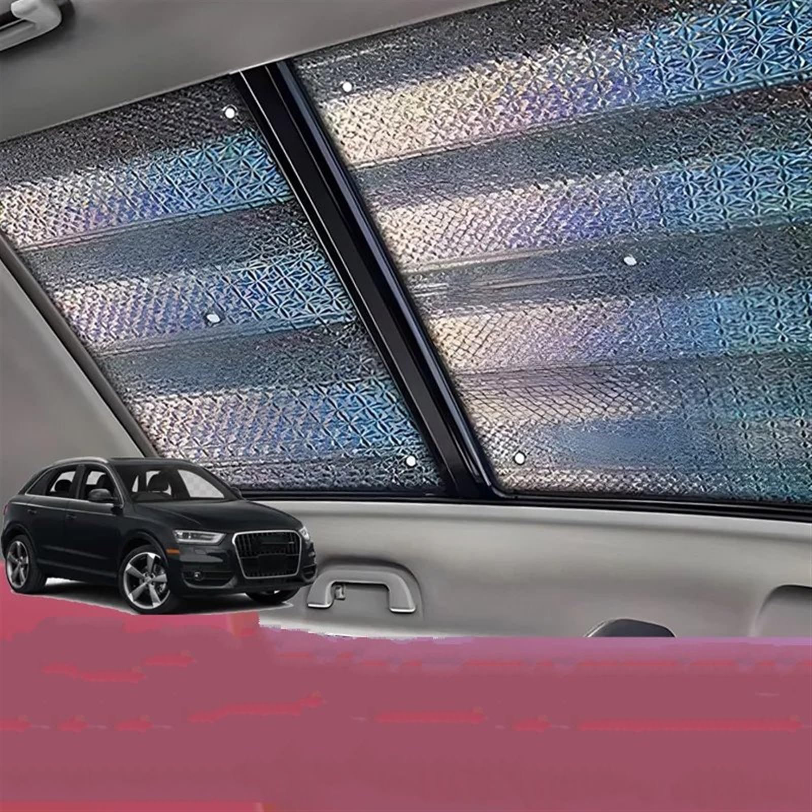 Auto-Sonnenschutz Für Q3 Für 8U 2013 2014 2015 2016 2017 2018 Auto Panoramadach 2X Hitzeschild Fenster Sonnenschutz Anti-UV Schiebedach Sonnenschirm Autofenster-Sonnenschutz von Lciqtsec