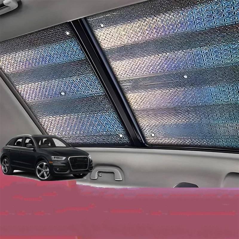 Auto-Sonnenschutz Für Q3 Für 8U 2013 2014 2015 2016 2017 2018 Auto Panoramadach 2X Hitzeschild Fenster Sonnenschutz Anti-UV Schiebedach Sonnenschirm Autofenster-Sonnenschutz von Lciqtsec