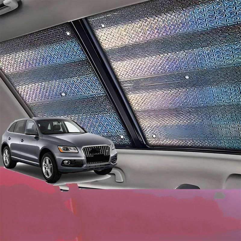 Auto-Sonnenschutz Für Q5 2013 2014 2015 2016 2017 2018 Auto Panorama Dach 2X Hitzeschild Fenster Sonnenschirm Anti-UV Schiebedach Sonnenschirm Autofenster-Sonnenschutz von Lciqtsec