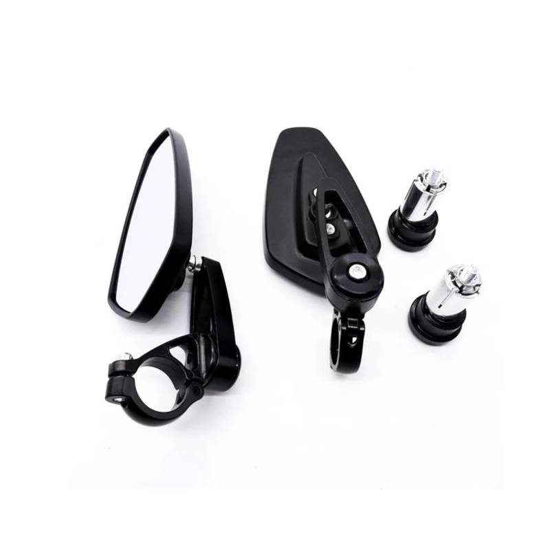 Lenkerspiegel Motorrad 7/8 '' Lenkerendenspiegel Motorrad-Rückspiegel Aus Aluminiumlegierung Für Ducati Für Monster 696 Für Monster 797 Für Monster 821 Für Hypermotard Motorrad Seitenspiegel(Schwarz) von Lciqtsec