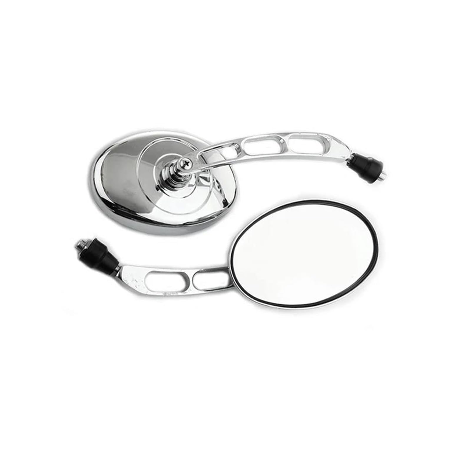 Lenkerspiegel Motorrad 8 10mm Motorrad ABS Rückspiegel Chrom Seitenspiegel Universal Für Kymco Für Innenstadt 350 Ak550 Für Xciting 400i Motorrad Seitenspiegel von Lciqtsec