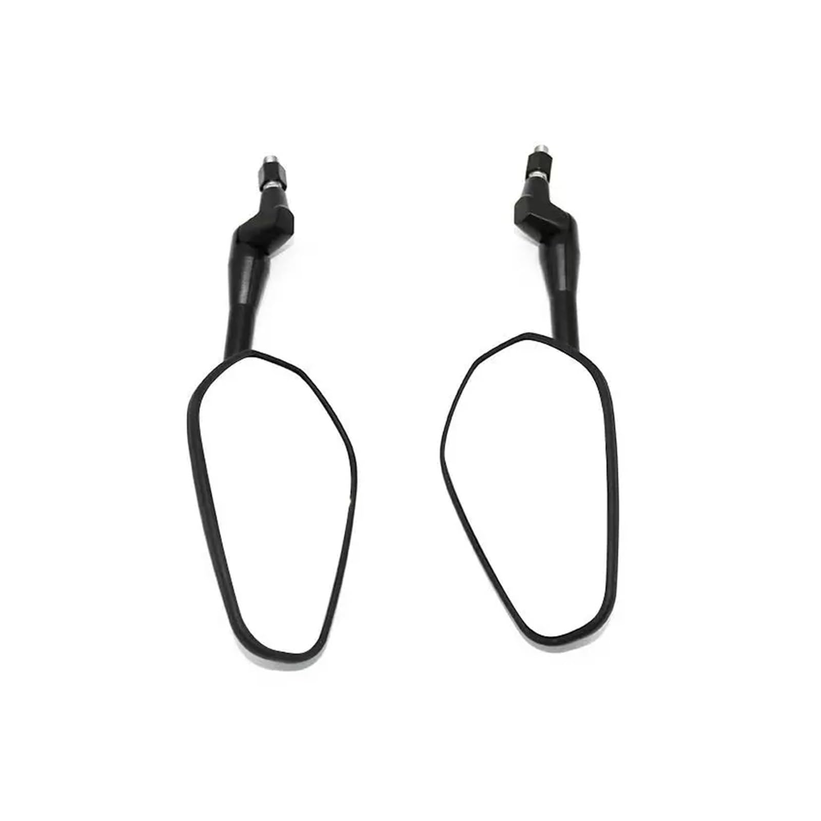 Lenkerspiegel Motorrad Paar Motorrad Schwarz Universal 8mm 10mm Seite Spiegel Rückspiegel Anti-fallen Klapp Oval Spiegel Motorrad Seitenspiegel(Schwarz) von Lciqtsec