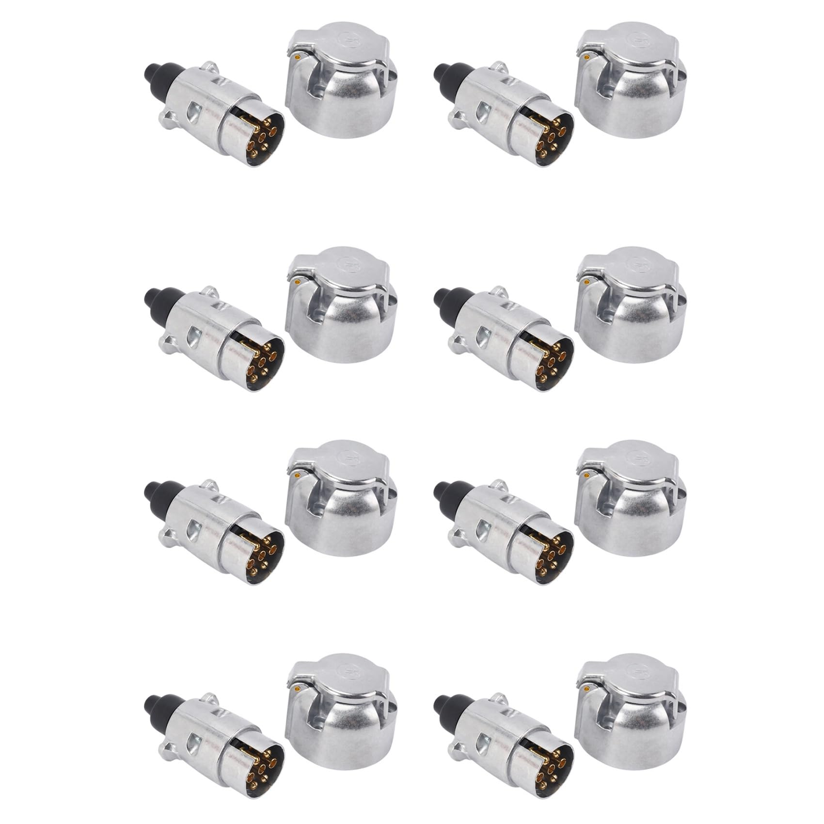 Lckiioy 16X Anhänger Zubehör - 7 Poliger Anhänger Stecker, 12 V Dosen, Anhänger Kupplung zum Abschleppen Von 7 Poligen Metall Anhänger Kupplungen von Lckiioy