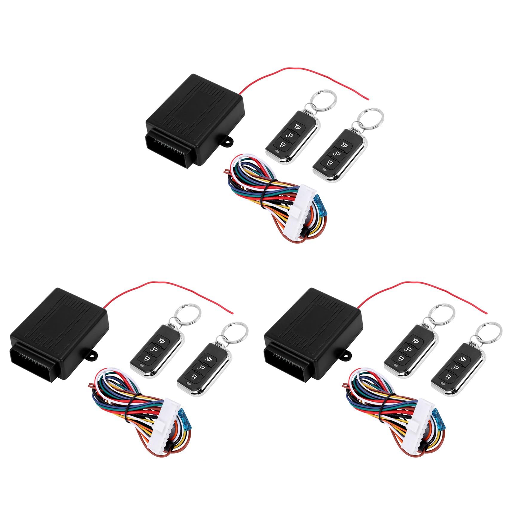 Lckiioy 3X 12 V Universal Auto Alarm Systeme Fernbedienung Zentral Verriegelung Kit Tür Schloss Keyless Entry System Zentral Verriegelung mit Fernbedienung von Lckiioy