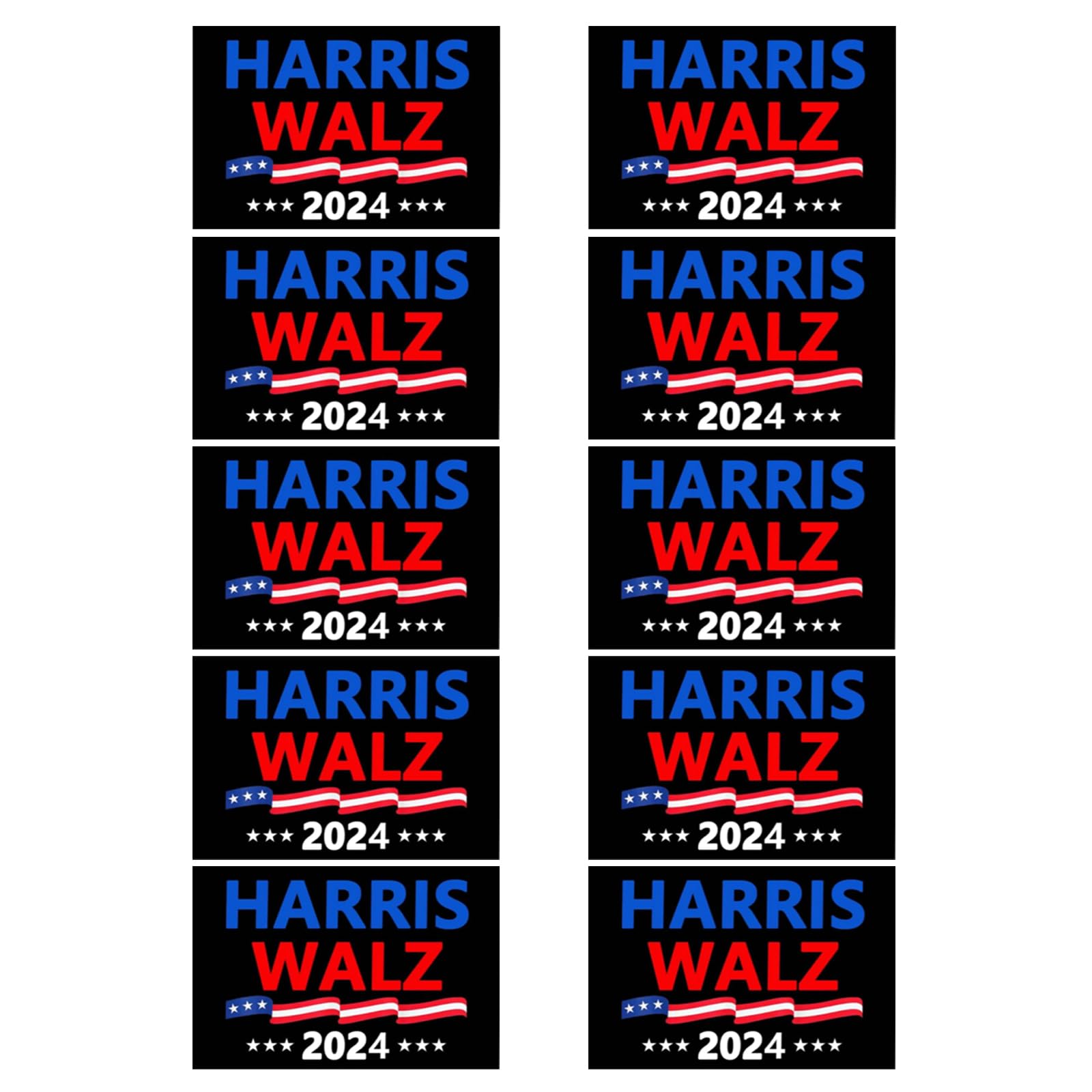 Ldabrye 10er Pack Harris Walz 2024 Autoaufkleber Autoaufkleber Harris Tim Walz Waltz for President Aufkleber von Ldabrye