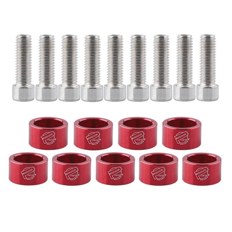 Ldabrye 9pcs Aluminium Auspuff Header Verteiler Schrauben Und Waschmaschinen Motor Rennspazier von Ldabrye