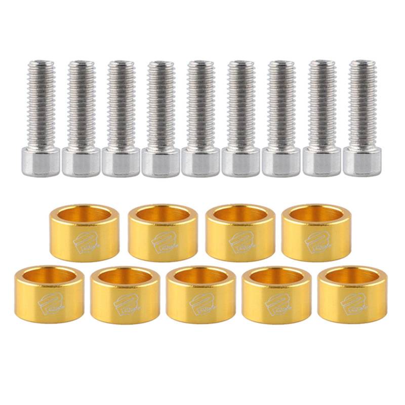 Ldabrye 9pcs Aluminium Auspuff Header Verteiler Schrauben Und Waschmaschinen Motor Rennspazier von Ldabrye