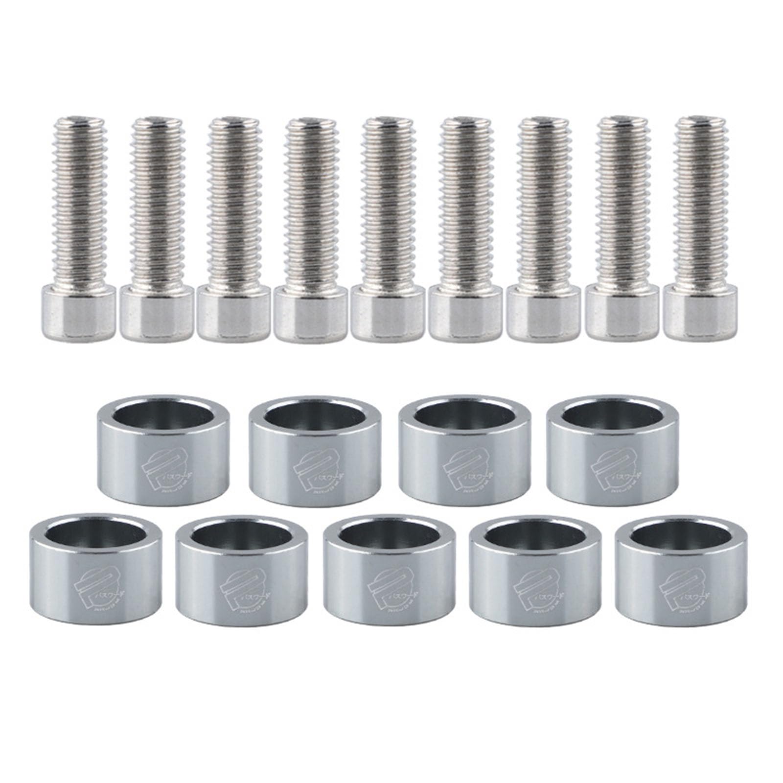 Ldabrye 9pcs Aluminium Auspuff Header Verteiler Schrauben Und Waschmaschinen Motor Rennspazier von Ldabrye