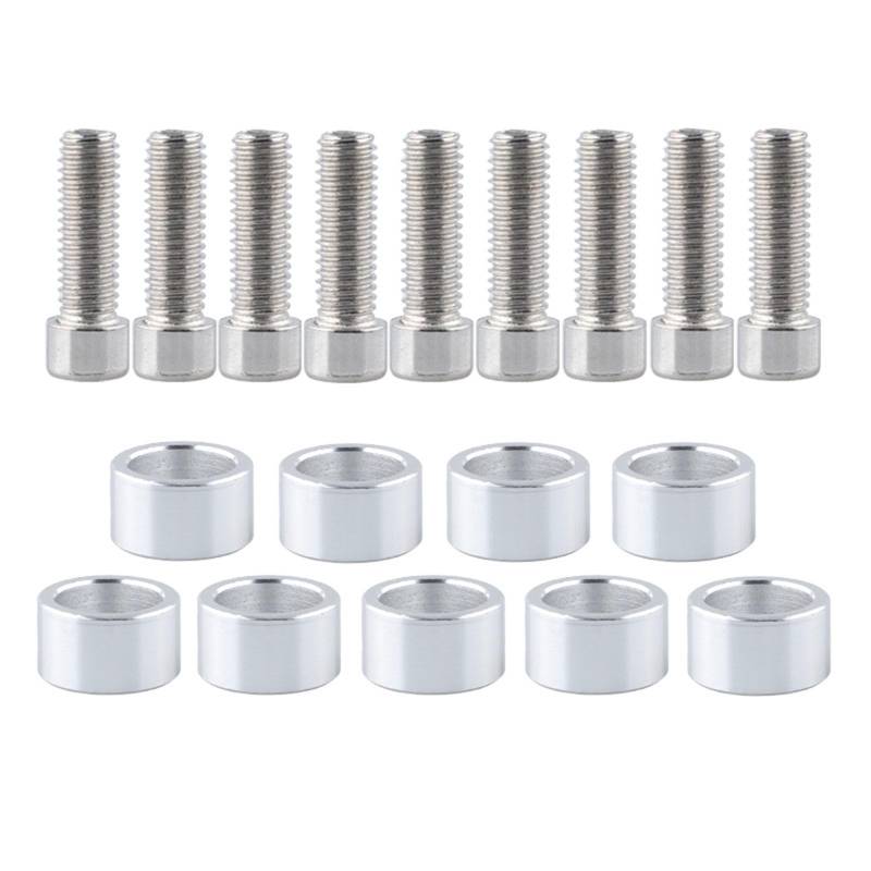 Ldabrye 9pcs Aluminium Auspuff Header Verteiler Schrauben Und Waschmaschinen Motor Rennspazier von Ldabrye