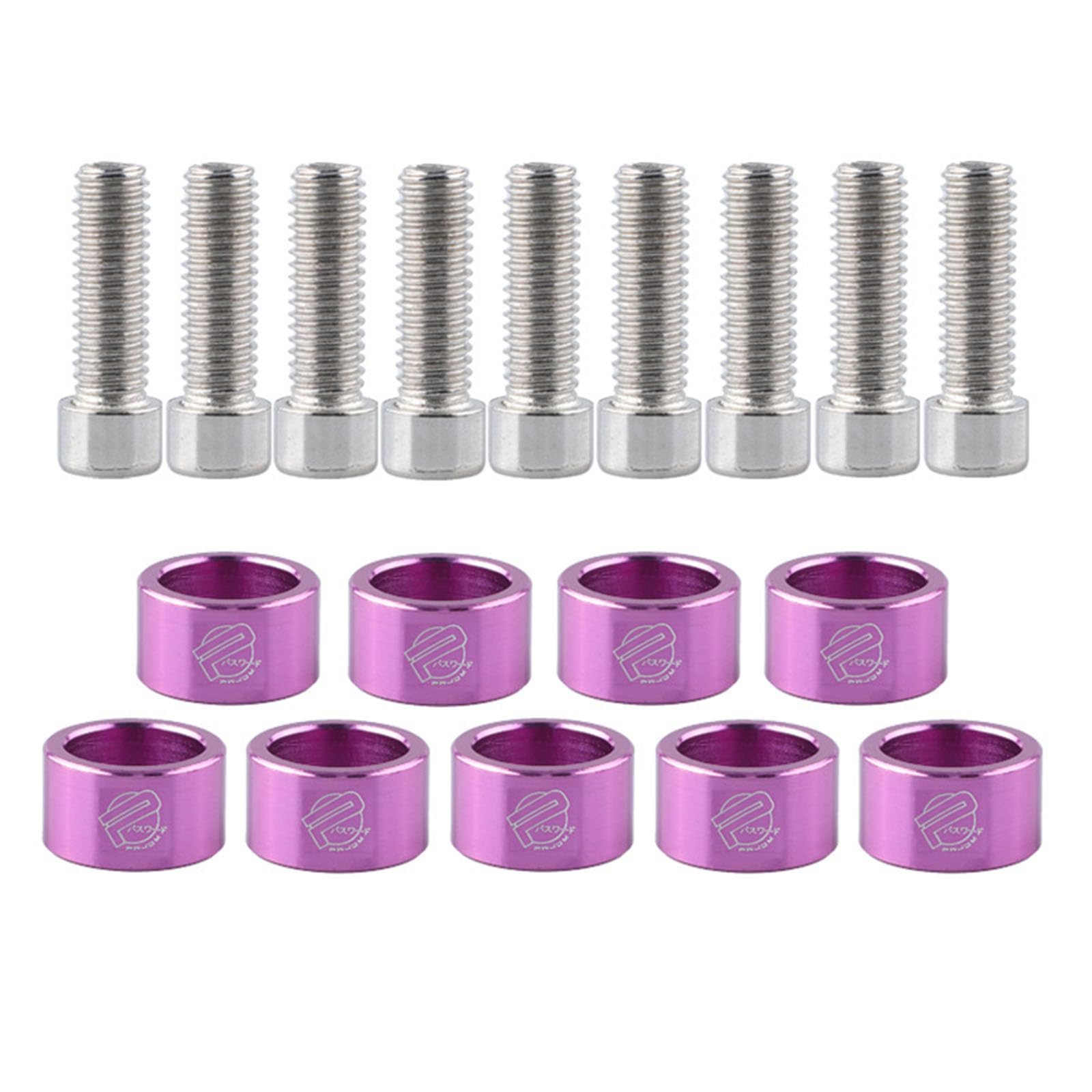 Ldabrye 9pcs Aluminium Auspuff Header Verteiler Schrauben Und Waschmaschinen Motor Rennspazier von Ldabrye