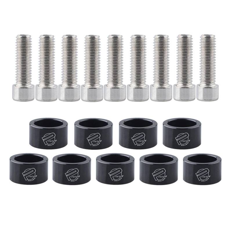 Ldabrye 9pcs Aluminium Auspuff Header Verteiler Schrauben Und Waschmaschinen Motor Rennspazier von Ldabrye