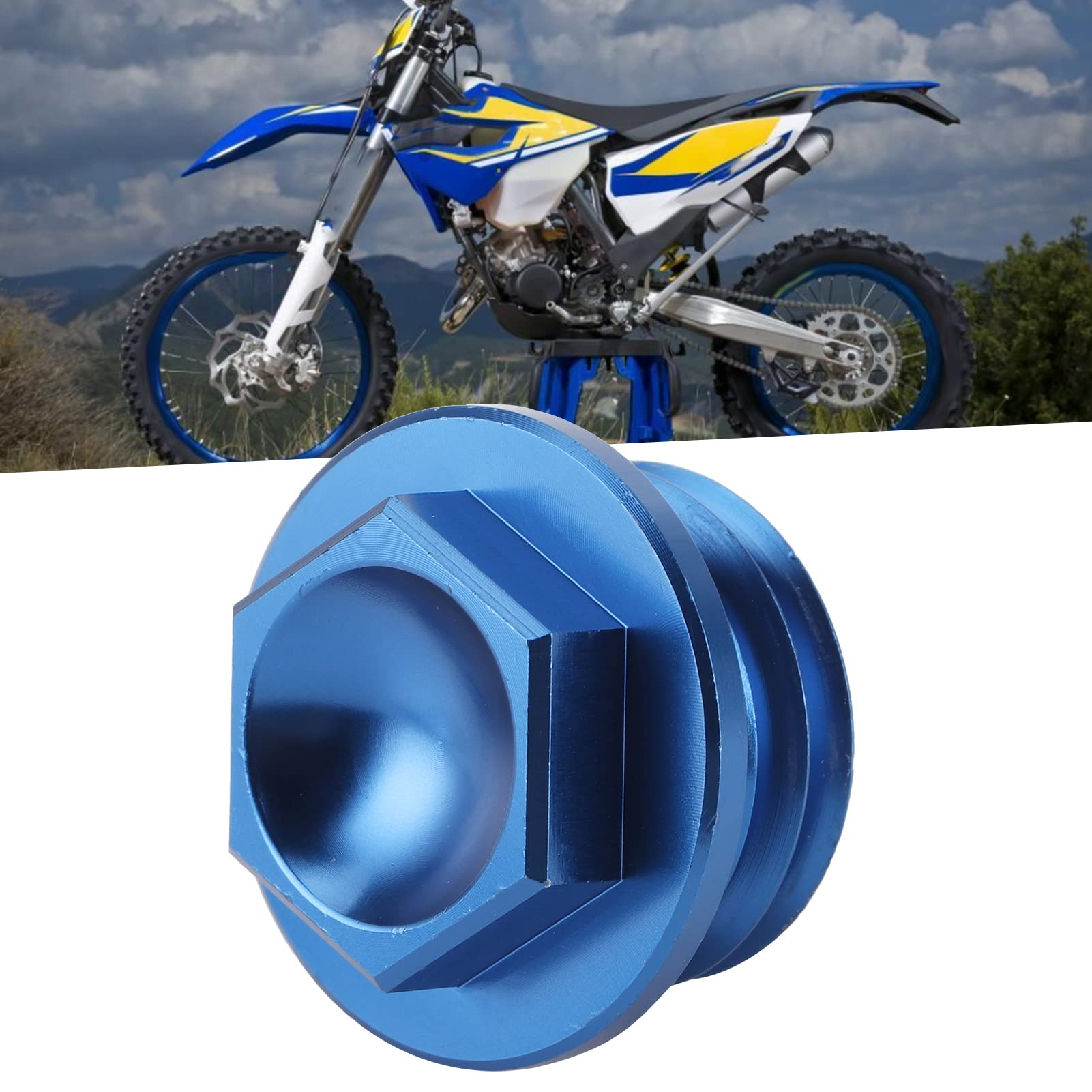 CNC Aluminium Motorradölfüllstopfen für TC 85 TE 125 300 Fe 250 501 Blau (Blau) von Ldafava