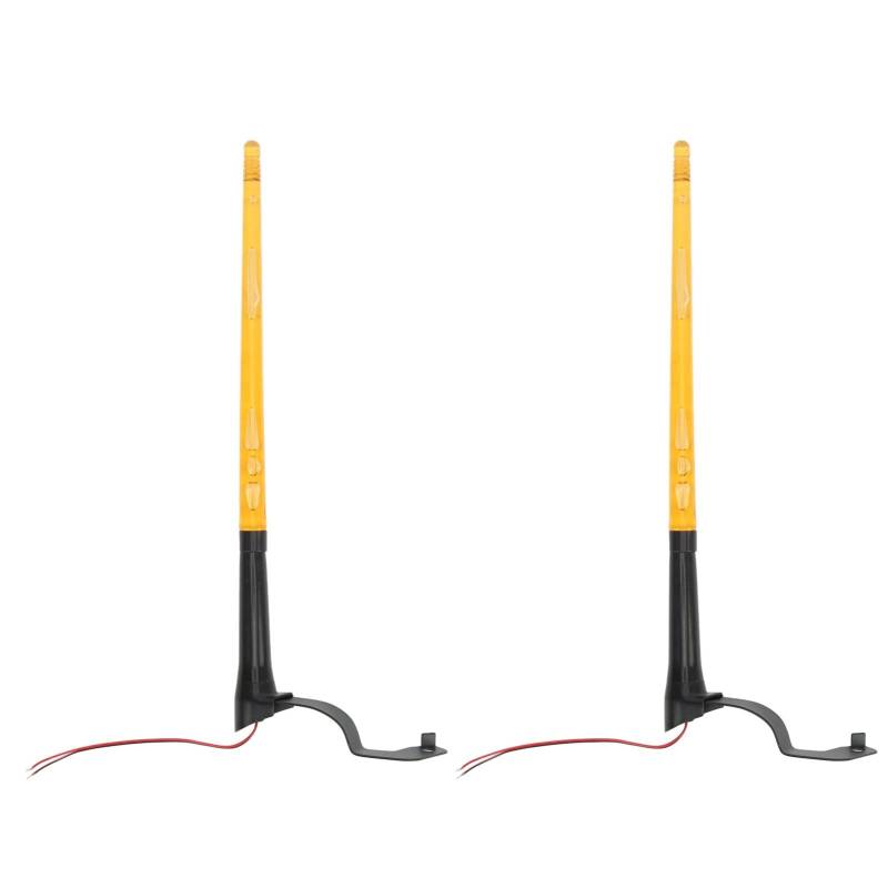 Fahnenmastlicht 2pcs Peitschenlichter 340 mm langbernsteinbeleuchteter Antenne für ATV UTV von Ldafava