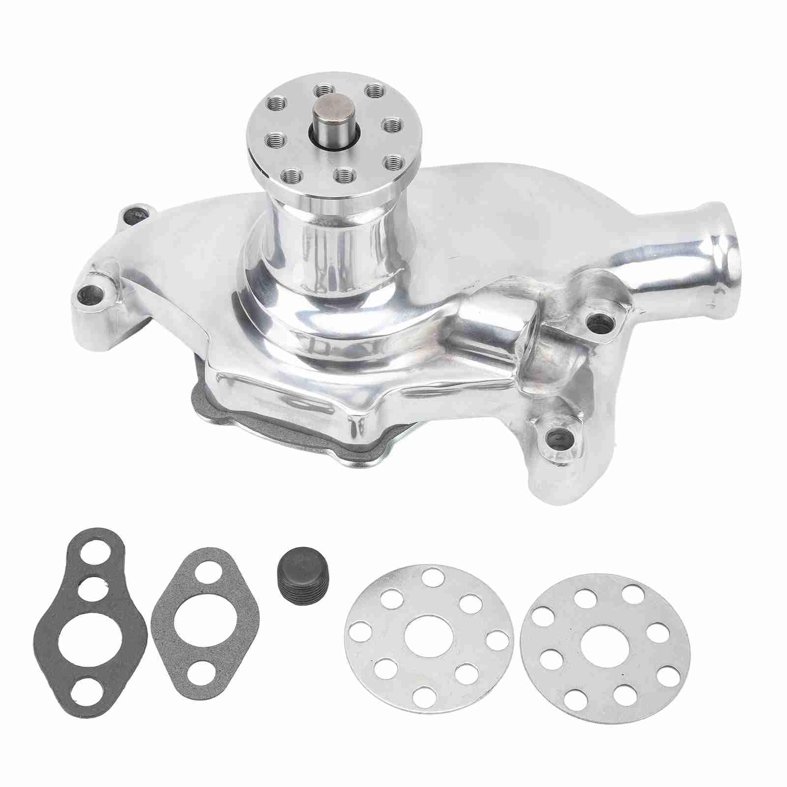 Hochvolumen Kurzwasserpumpe Kit Aluminium SBC V8 283 350 1955 1985 (Poliert) von Ldafava