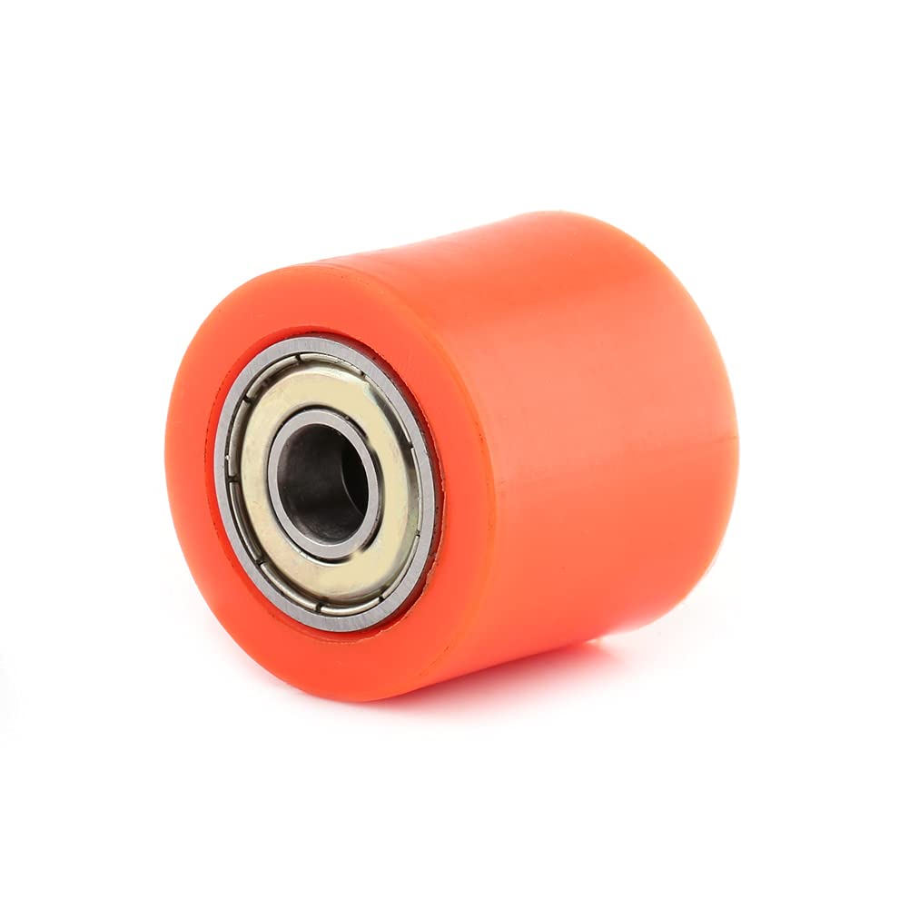 Ldafava 8 mm 10 mm Kettenrollen-Rollenschieber für DR650-Spannrad für Straßenräder, Motorräder, Geländefahrzeuge (Blaue 10-mm-Option) (Orange 10MM) von Ldafava