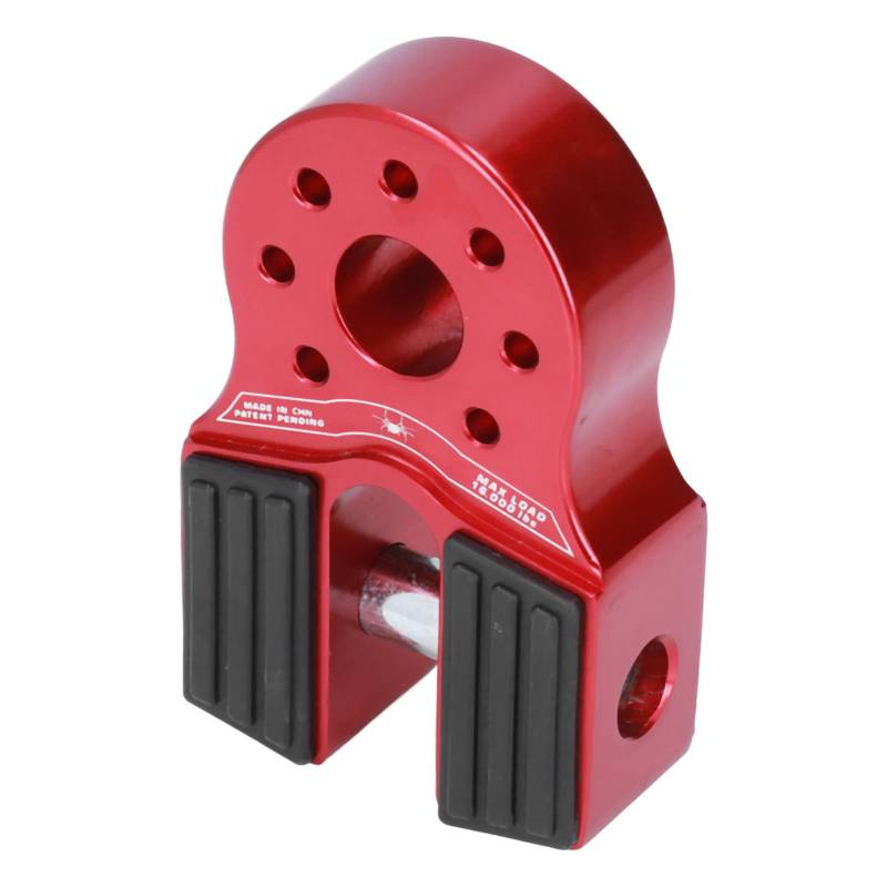 Ldafava Flat Winch Haken mit Gummi -Seitenwache 16000lb Ladekapazität, Universal Mount für UTV, SUV, Pickup (schwarz) (Rot) von Ldafava