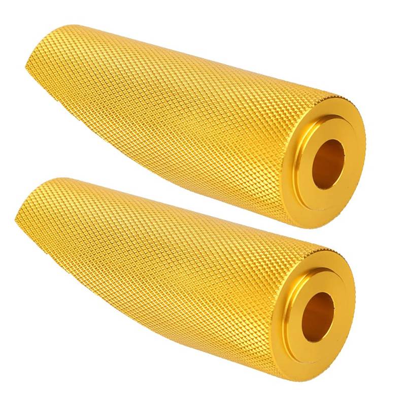 Motorrad Aluminium Fußpegs Fußboden Austausch Fit bequeme sich verjüngte Konstruktion Anti-Rutsch-Effekt Golden Blue Ruckus (Gold) von Ldafava