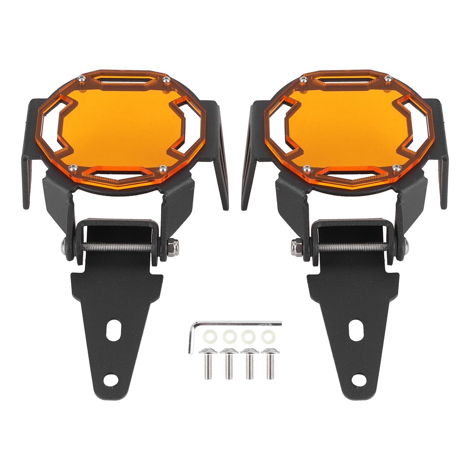 Ldafava Motorrad-Nebelscheinwerferabdeckung für R1200GS, R1250GS LC-Schutzbügel und LED-Lampenschutz in gelber Ausführung (Orange) von Ldafava