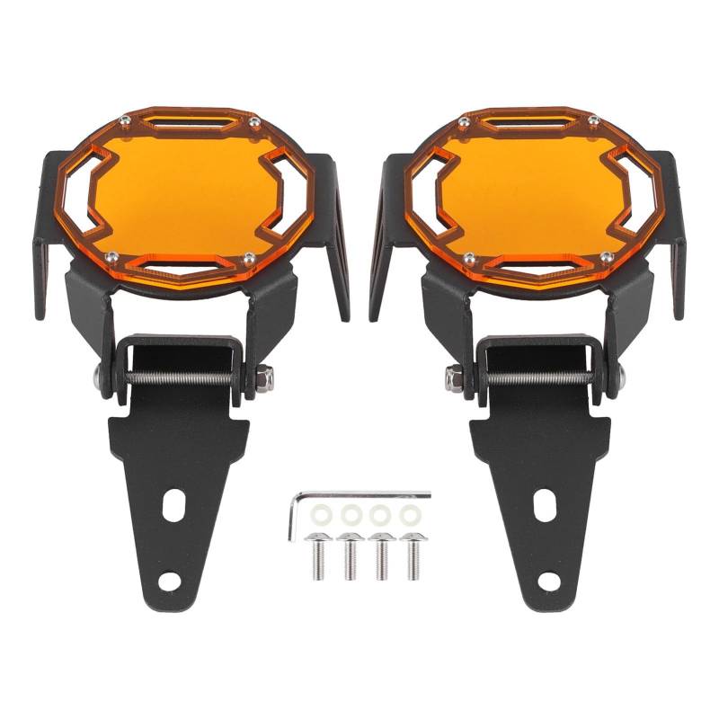 Ldafava Motorrad-Nebelscheinwerferabdeckung für R1200GS, R1250GS LC-Schutzbügel und LED-Lampenschutz in gelber Ausführung (Orange) von Ldafava