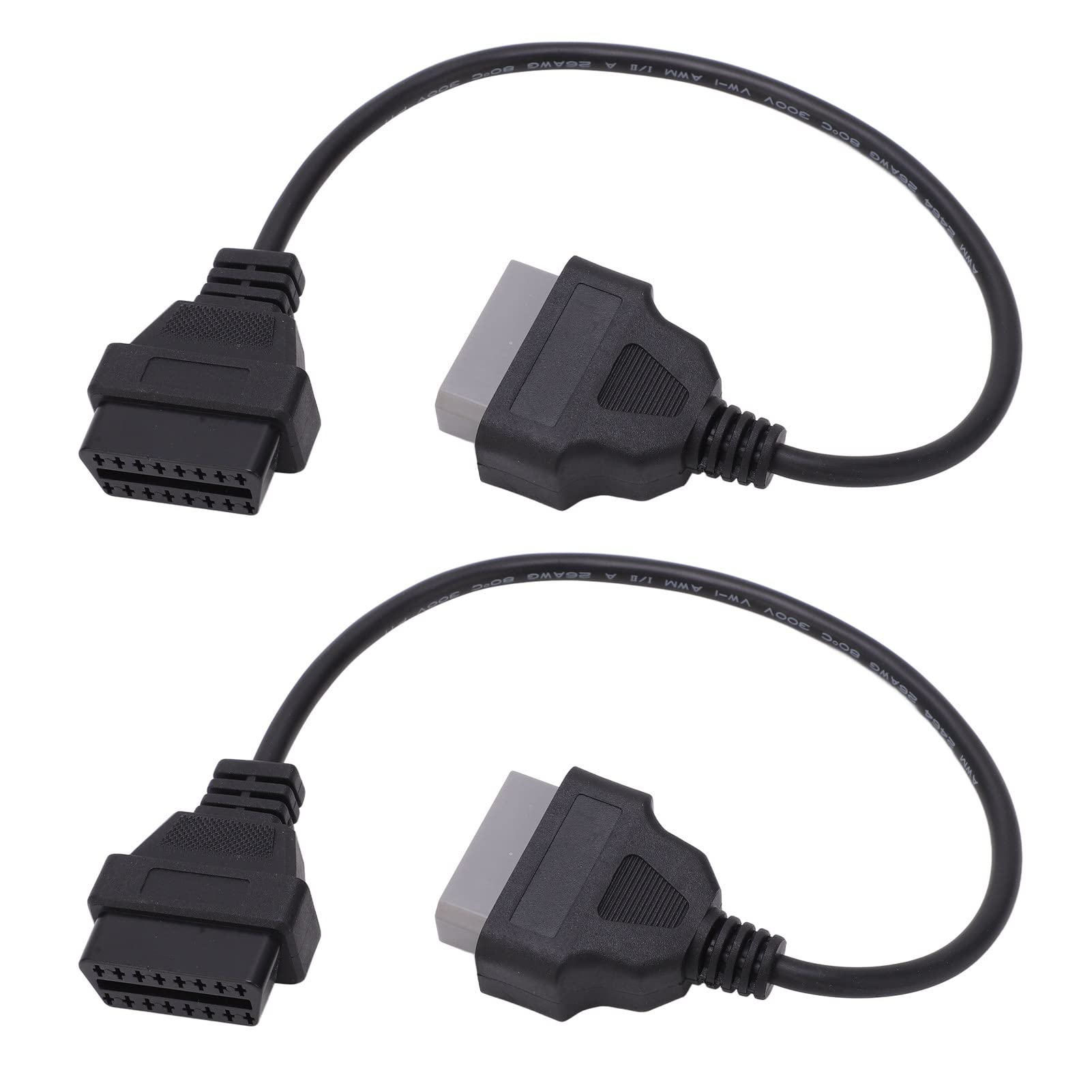 OBD2 Diagnosekabelanschluss Adapter tragbares leichtes ABS -Material Schwarz 1 Paar für Auto Diagnosewerkzeugumwandlung 14 Pin auf 16 Pin OBD2 Diagnosekabelanschluss Adapter tragbares leichtes ABS -Material Schwarz 1 Paar für Auto Diagnosewerkzeugumwandlung 14 Pin auf 16 Pin von Ldafava