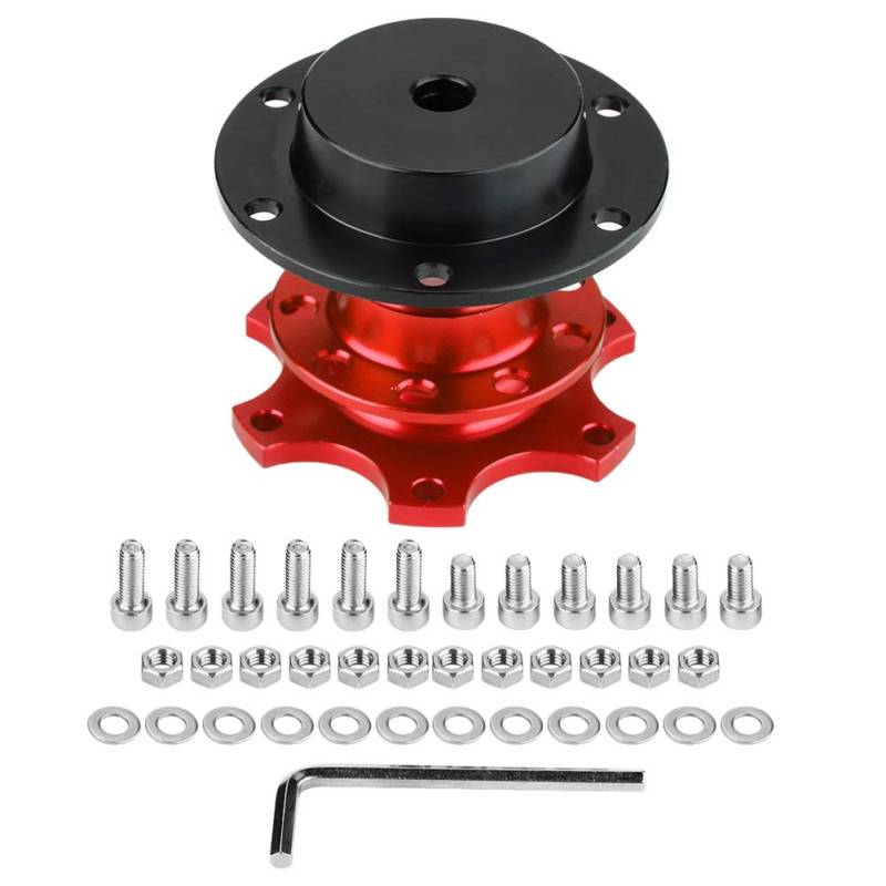 Universal Aluminiumlegierung Auto Schnelllernrad -Hub -Adapter -Kit Red Schrauben verbessert die Anteuer (Rot) von Ldafava