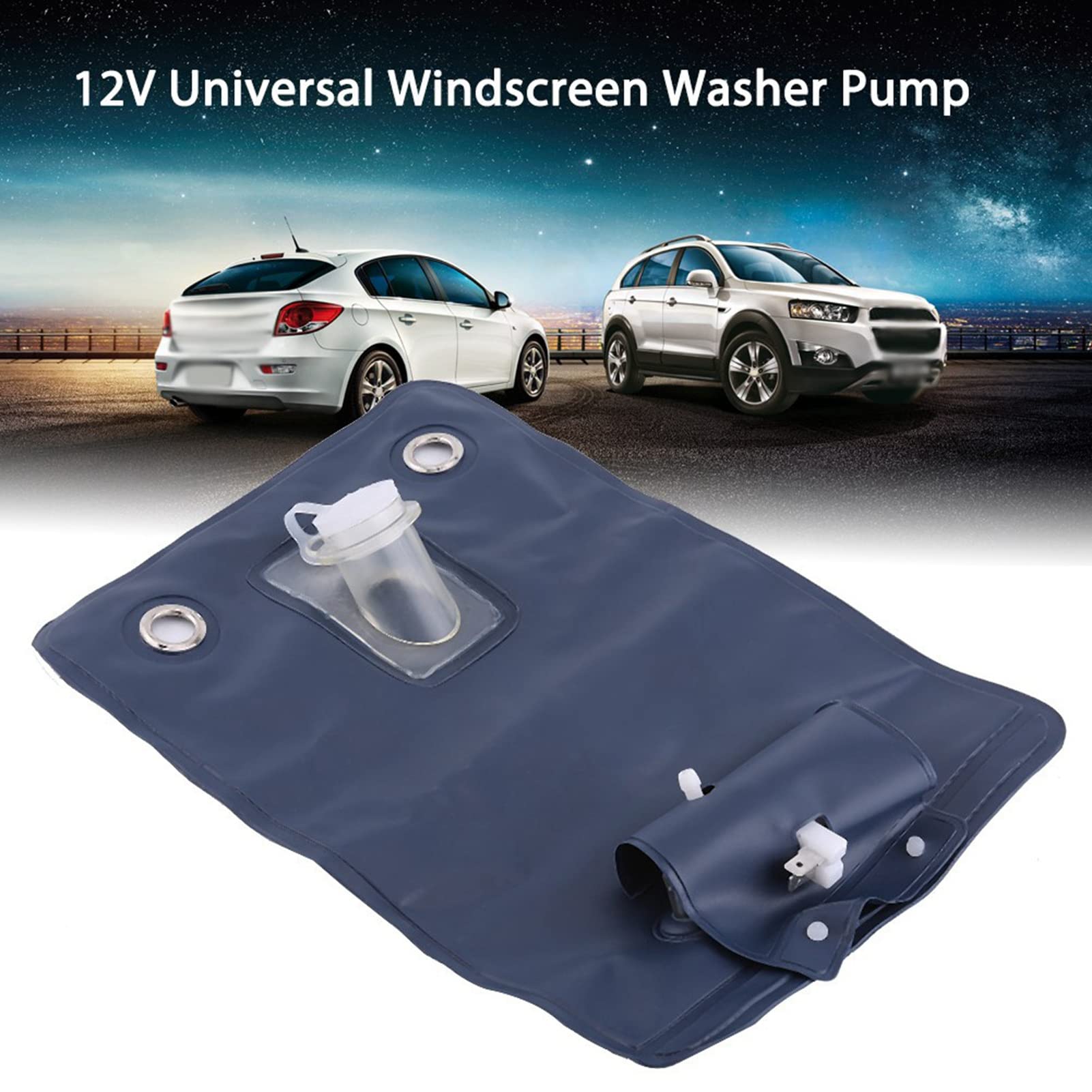 Universelle Windschutzscheibe -Waschmaschine Reservoir -Bag -Kit mit Pumpen- und Jet -Knopfschalter für Oldtimer von Ldafava