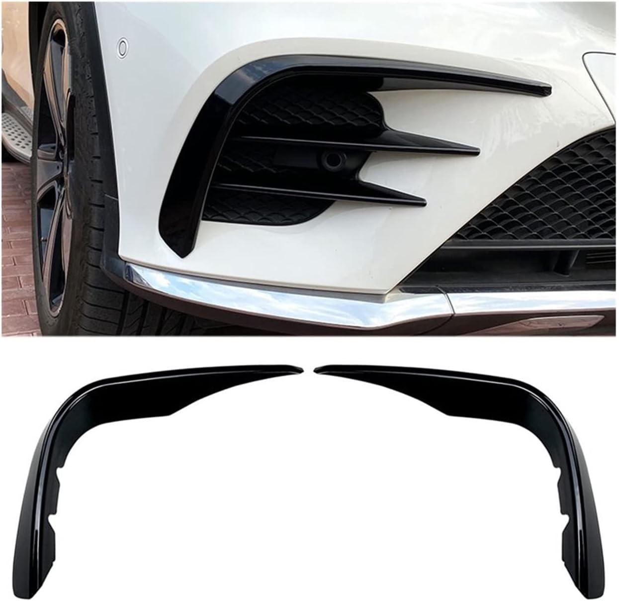 Frontlippe Spoiler Frontstoßstangen Lippenkörper Autoteile für Mercedes Benz GLC-Class X253 2016 2017 2018 2019 GLC260 300 GLC43 AMG.Autoantikollisionsschutz von LeLEEEE