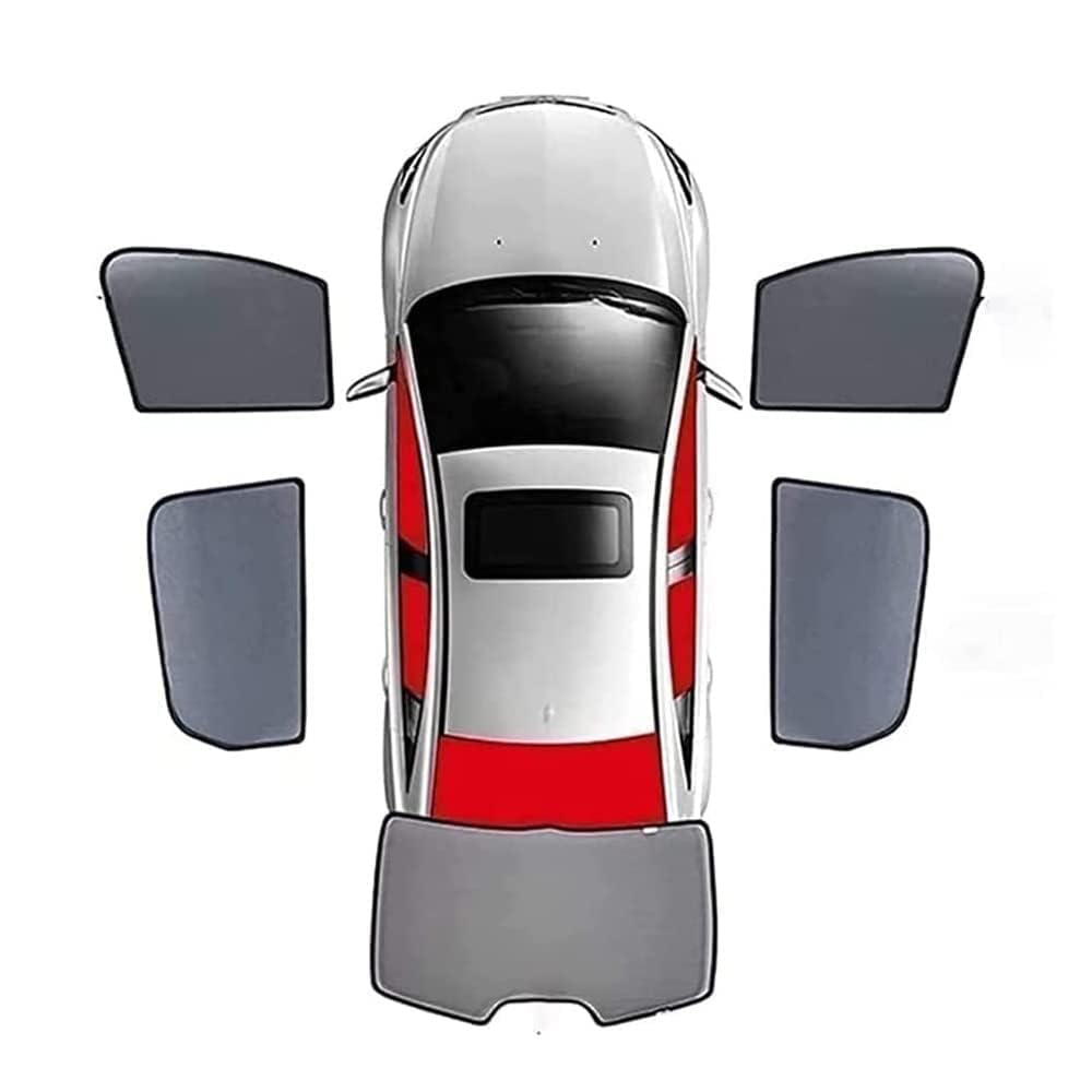 für Mercedes Benz A-Class Hatchback W177 2019-2023 Auto-Sonnenschutz für Seitenfenster Atmungsaktive Mesh-Sichtschutz-Autovorhänge,D-5pcs von LeLEEEE