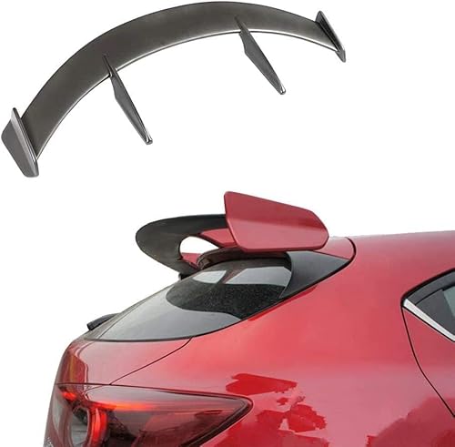 Heckflügel fester Winds poiler Heckflügel modifiziertes zubehör für Mazda 3 Axela Hatchback 4Door 2014 2015 2016 2017 2018 2019,hinten Kofferraum flügel,A von LeLeD