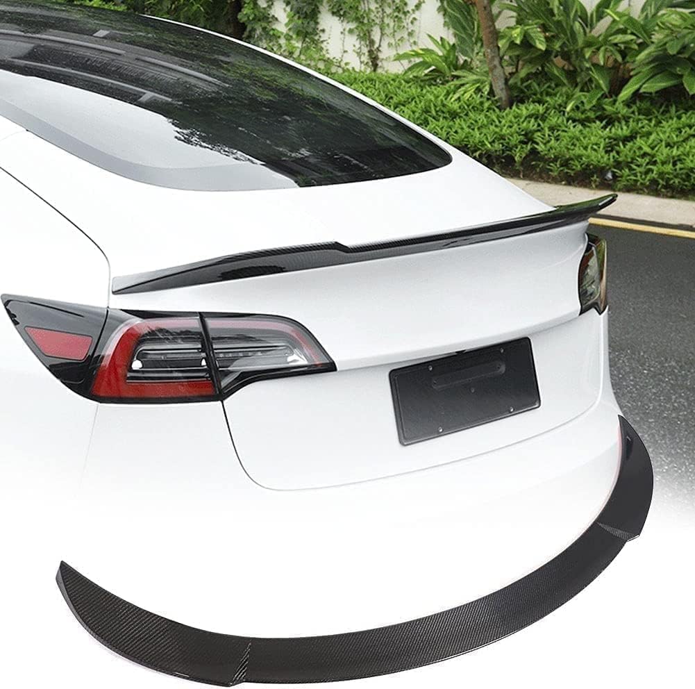 Heckflügel fester Winds poiler Heckflügel modifiziertes zubehör für Tesla Model Y Sport Utility 4-Door 2019 2020 2021,hinten Kofferraum flügel von LeLeD