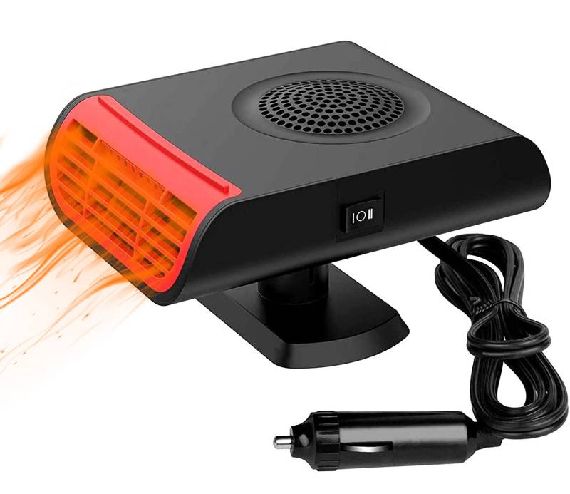 Leaflai Autoheizung,12V Tragbare Autoheizung Anti-Fog 2-in-1 Heizung/Kühlung Mini-Autoheizung Mit Plug-In Zigarettenanzünder Windschutzscheiben-Defogger Defroster von Leaflai