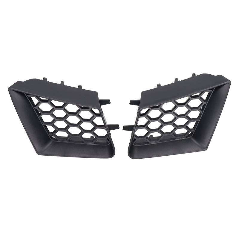 2 Stück Frontstoßstange, Frontstoßstange Oberer Grill Waben Gitter Kühler Sport Front Rippen Grill oberer Grill links rechts glänzend schwarz Ersatz für Seat Ibiza Cordoba 6L 2002-2009 von Leapiture