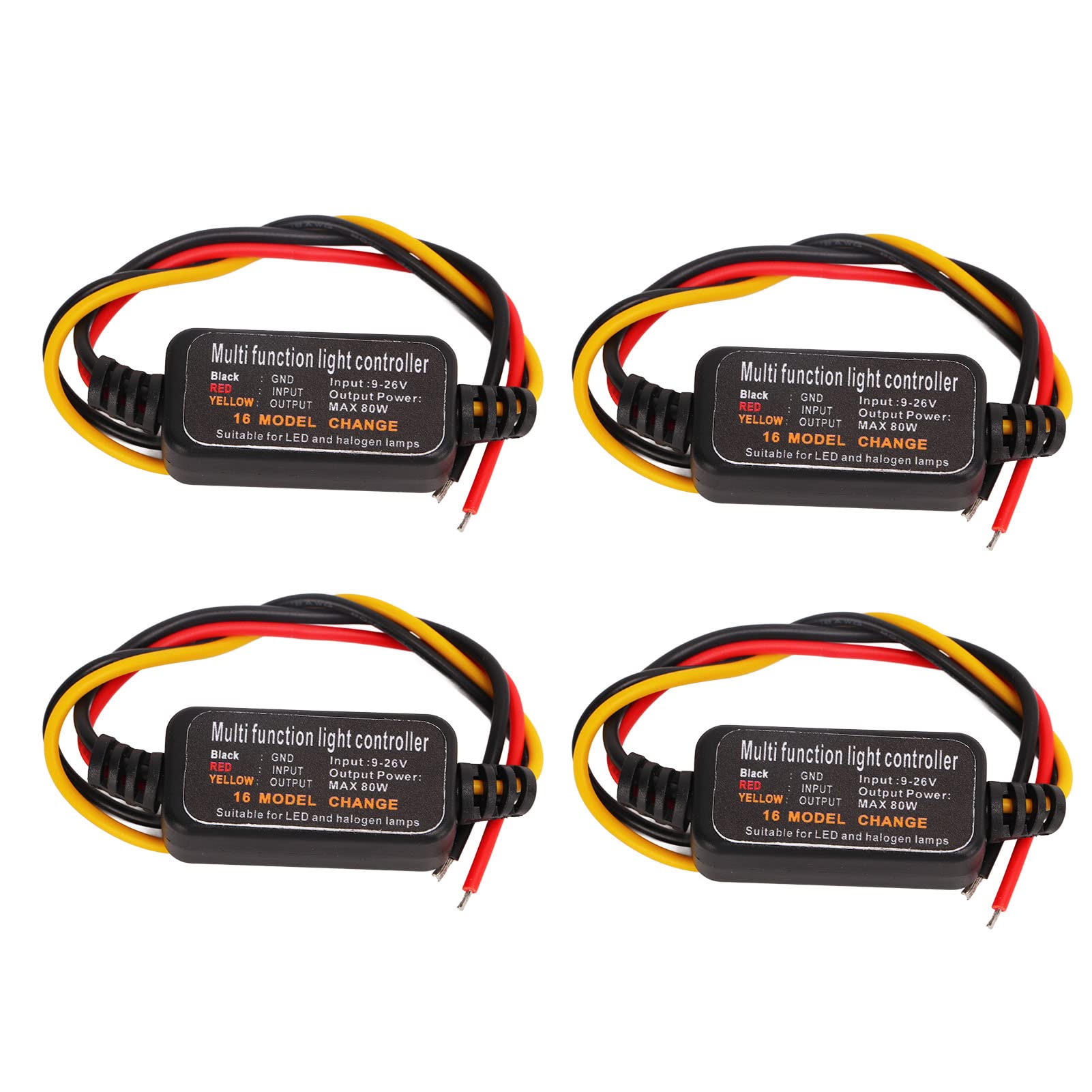 4PCS DC9 26V LED Bremslicht Blink Strobe Controller Rücklicht Blink Controller 16 Modi Einstellbar für Auto motorrad von Leapiture