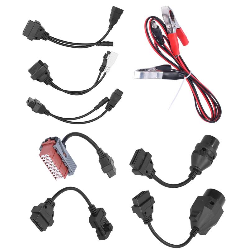 Leapiture 8-teiliges komplettes Set Autokabel, OBD-Diagnoseleitung, Netzkabel-Set, Auto-Diagnosekabel, Auto-Diagnose-Adapter-Konverter von Leapiture