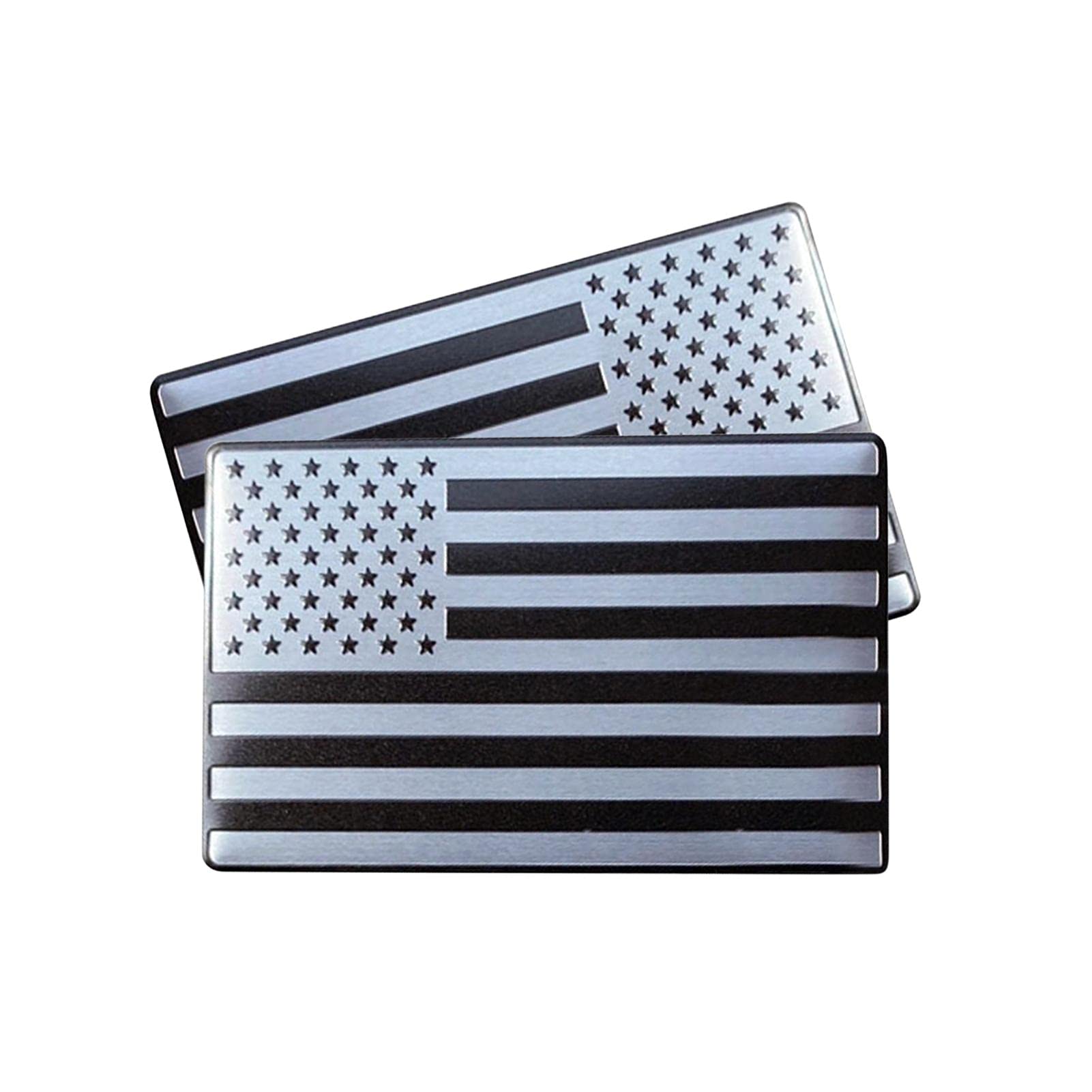 3D-Autoaufkleber mit amerikanischer Flagge aus Metall, Autoaufkleber mit US-Flagge | 2 Stück patriotische amerikanische Flagge Emblem Aufkleber,Langlebiger patriotischer Abzeichen-Aufkleber aus Metall von LearnLyrics