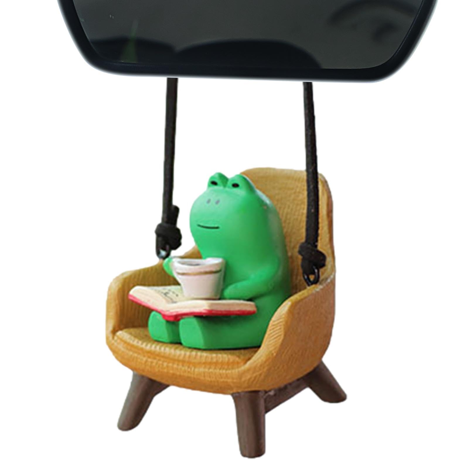 Auto Ornament Wackelfrosch, Schaukel für Rückspiegel - Charm Decor Rückspiegel Ornament Wackelanhänger | Niedliche Innendekoration des von LearnLyrics