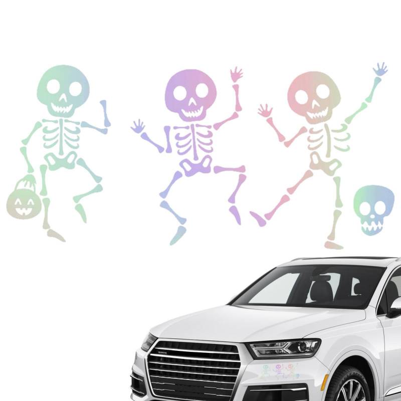 LearnLyrics Aufkleber, tanzendes Skelett, Halloween-Totenkopf-Aufkleber, für Auto, LKW, SUV, von LearnLyrics