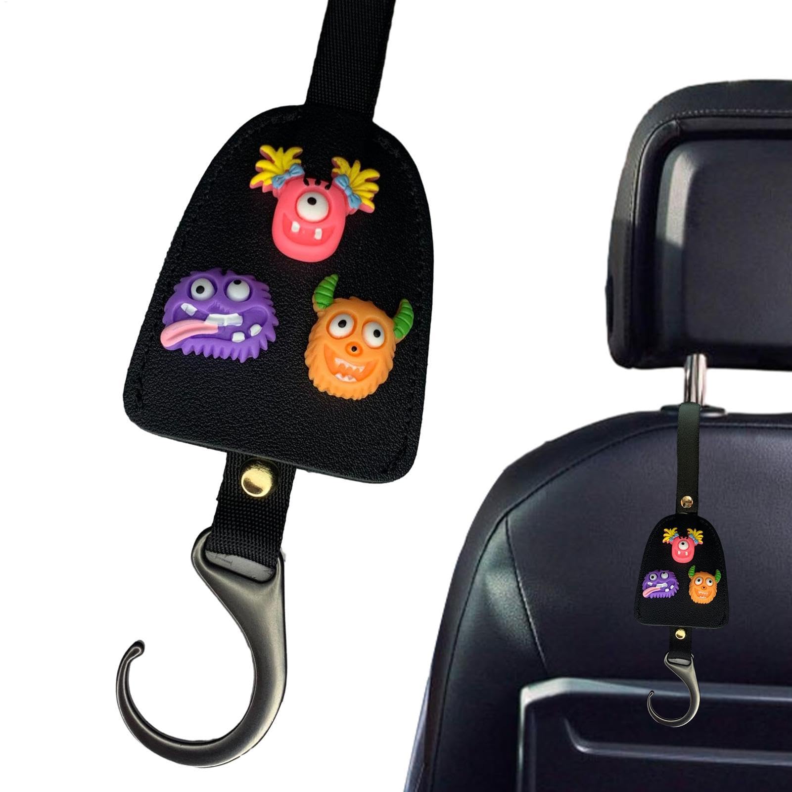 LearnLyrics Auto Rücksitz Aufhänger Haken Auto Sitz Organizer Haken Aufhänger Haken für Auto Rücksitz Organizer Leder Multifunktionaler Haken von LearnLyrics