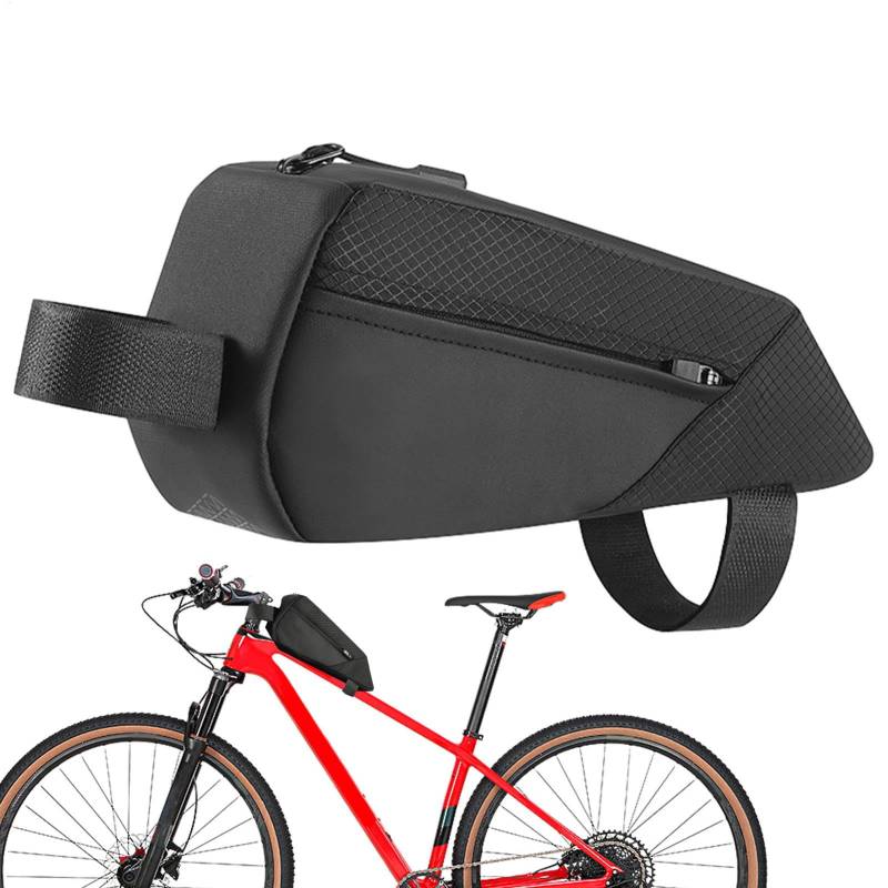 LearnLyrics Fahrrad-Dreieck-Rahmentasche,Fahrrad-Dreieck-Tasche, Verschleißfeste Rahmentasche Dreieckstasche, Aufbewahrungstasche für den Vorderrahmen, unter dem Sitz, Oberrohrtasche, Tasche für von LearnLyrics