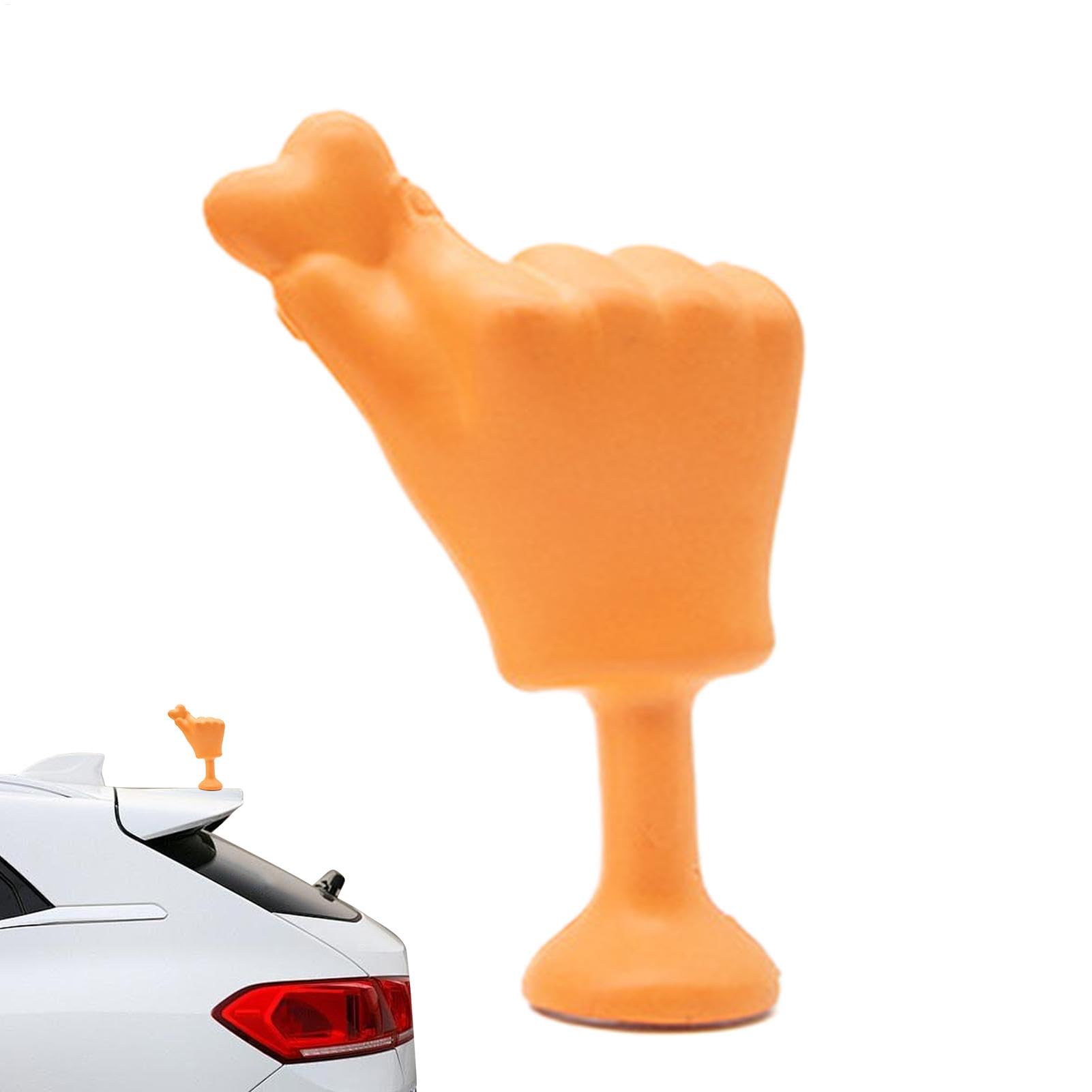 LearnLyrics Handstatue – 3D schüttelnde Hand Auto Dekoration – Neuheit Auto Außendekoration mit Klebebasis Autozubehör für Männer Frauen Automobil-Motorräder Zubehör von LearnLyrics