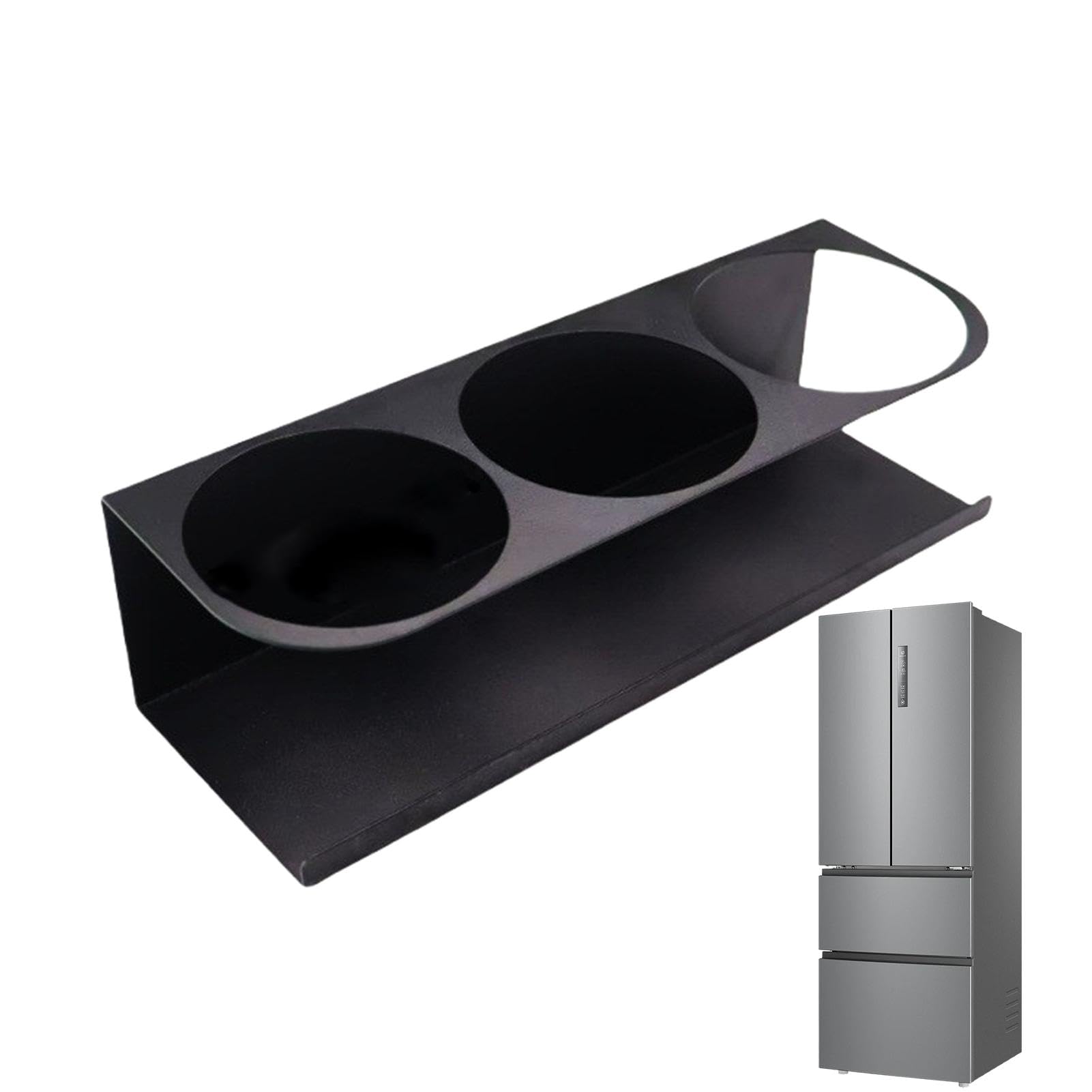 LearnLyrics Magnetischer Flaschenhalter, Getränkeflaschenhalter Magnetisch | 3-Slot-Kaffeemaschine Tasse Organizer Flaschenlagerregal - Kühlschrank -Getränk -Organisationsinhaber Für Zuhause, Hotel, von LearnLyrics