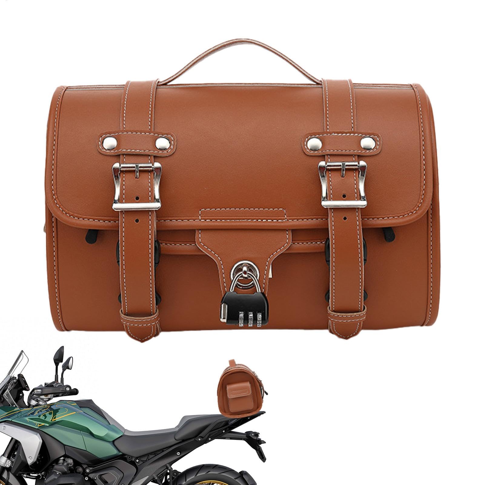 LearnLyrics Motorrad-Sitztasche, Motorrad-Hecktasche | Retro-Motorrad-Gepäckträgertaschen – Gepäcktaschen, Taschen, Hecktaschen für Motorräder von LearnLyrics